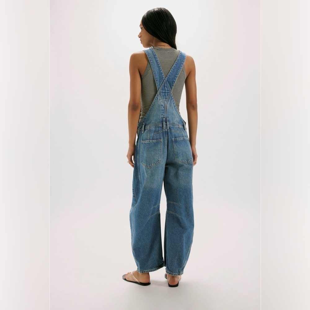 We The Free Good Luck Barrel Overalls in Ultra Lightbeam Size Medium NWT - Picture 4 of 6